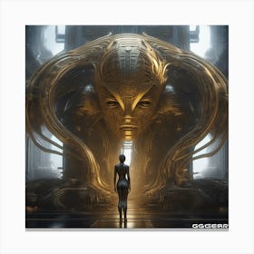 Aliens In Space Canvas Print