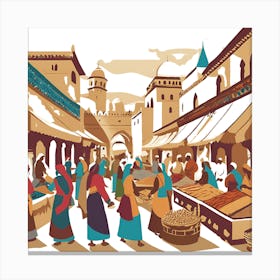 Islamic Market Canvas Print