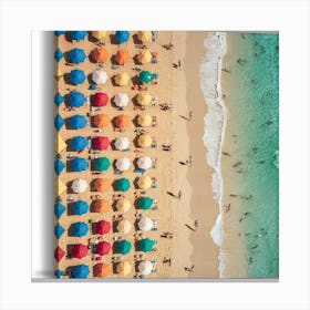 Beach Umbrellas 1 Canvas Print