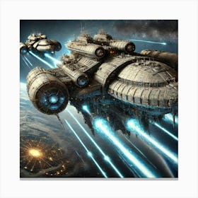 Orbital Supernova Destroyers Converted Canvas Print