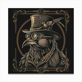 Steampunk Crow 4 Canvas Print