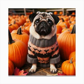 Pugkin Patch Canvas Print