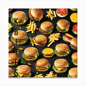 Burgers And Fries Canvas Print