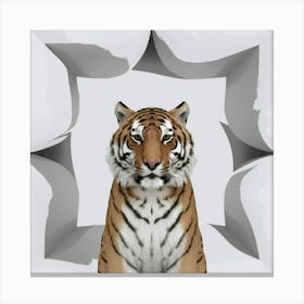 Tiger In A Frame Canvas Print