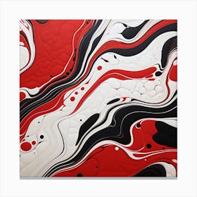 Red And Black Swirls Canvas Print