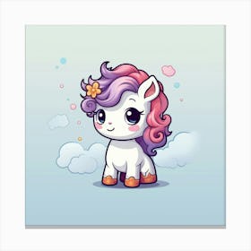 Cute Unicorn 196 Canvas Print