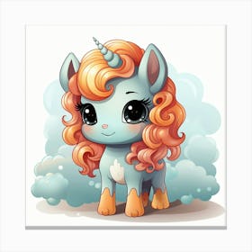 Cute Unicorn 710 Canvas Print