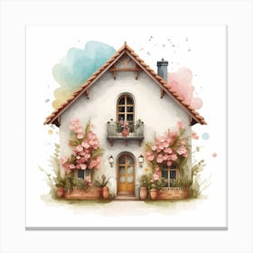 Watercolor House 1 Canvas Print