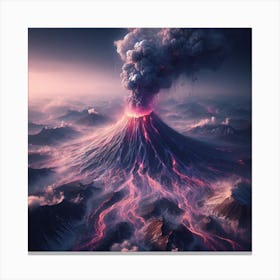 Purple Volcano Eruption Canvas Print