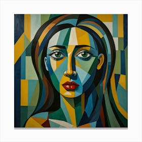 Abstract Portrait Of A Woman 8 Canvas Print