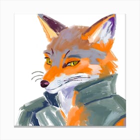 Gray Fox 01 Canvas Print