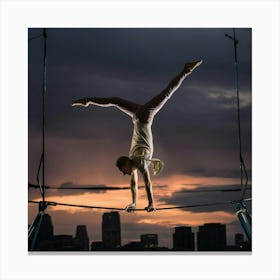 Aerialist In The Sky Canvas Print