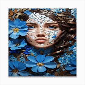 A Picture Of A Beautiful Womans Face Emerging F 0 Canvas Print