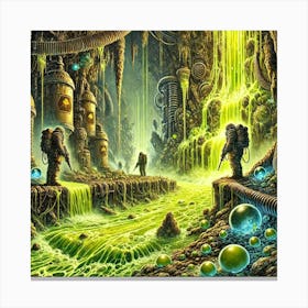 A Detailed And Dangerous Scene Depicting The Acid Rivers Canvas Print