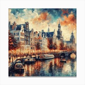 Amsterdam At Dusk 2 Canvas Print