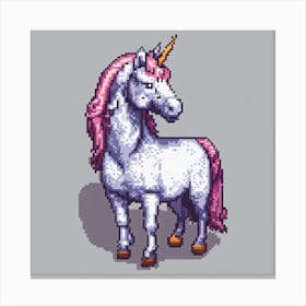 Unicorn Pixel Art Canvas Print