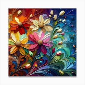 Colorful Flowers 5 Canvas Print