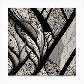 Abstract Zentangle Canvas Print