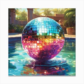 Summer Sparkle Disco Ball Delight (4) Canvas Print