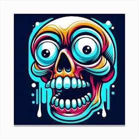 Colorful Skull 2 Canvas Print