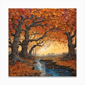 Autumn Stream Canvas Print