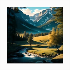 Mountain Stream Canvas Print