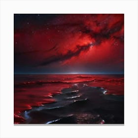 Red Galaxy Canvas Print