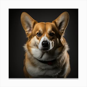 Portrait Of A Corgi 1 Canvas Print