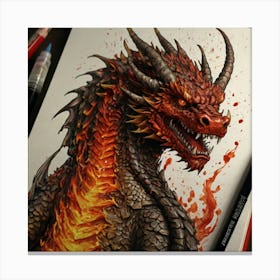 Dragon Of Fire Canvas Print