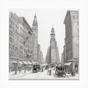 New York City Street Scene 1 Canvas Print