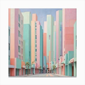 Street In Miami Canvas Print