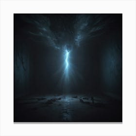 Dark Room With Lightning Canvas Print