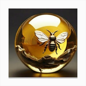 Bee Crystal Ball 1 Canvas Print