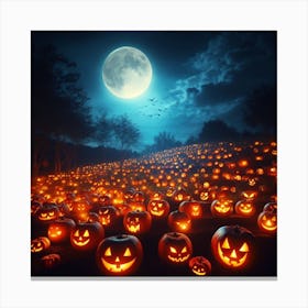 Halloween Pumpkins Canvas Print