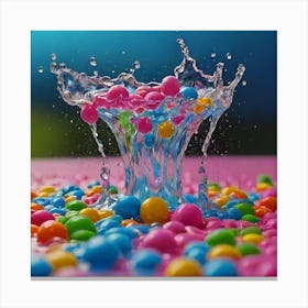 Colorful Water Splash 2 Canvas Print