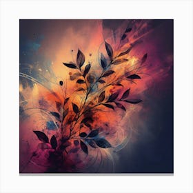 Abstract Leaves Painting 5 Canvas Print