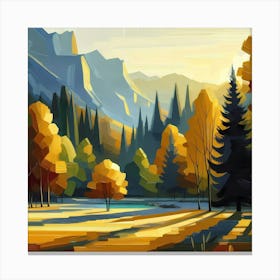 Autumn Landscape Painting 6 Canvas Print