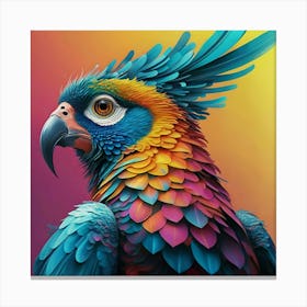 Colorful Parrot 12 Canvas Print