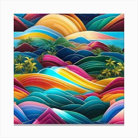 Colorful Landscape 5 Canvas Print