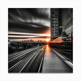 Sunset Over The City Canvas Print