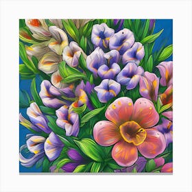 Alstroemeria Flowers 40 Canvas Print