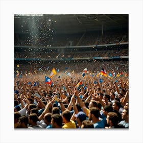 Crowd At A Stadium Canvas Print