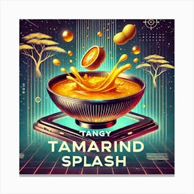 Tangy Tamarind Splash Scifi Corrected Canvas Print