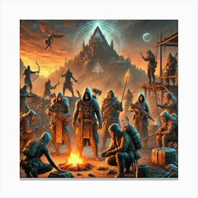 Villagers Defenders Of The Temple Canvas Print