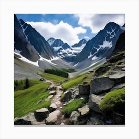 Rocky Path In The Mountains 2 Canvas Print