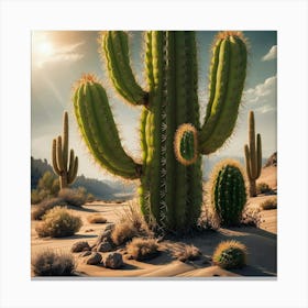 A Stunning Desert Landscape Illustration Featuring Lebeu7sbq6cgfwh6clyuba Fp4ahamesgggseazfm01pw Canvas Print