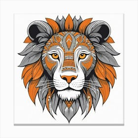 Tribal Lion Canvas Print