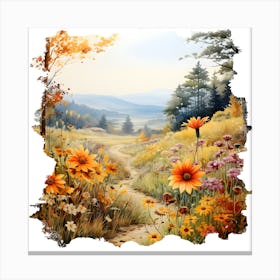 Autumn Flowers Canvas Print