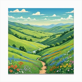 Beautiful Landscape Art Print (2) Canvas Print