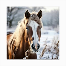 Horse Hair Pony Animal Mane Head Canino Isolated Pasture Beauty Fauna Season Farm Photo Canvas Print